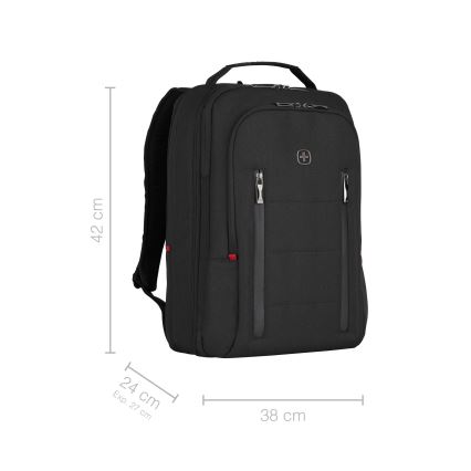Wenger - Laptop-Rucksack 16 l 16" mit Tablet-Fach 12" City Traveler schwarz