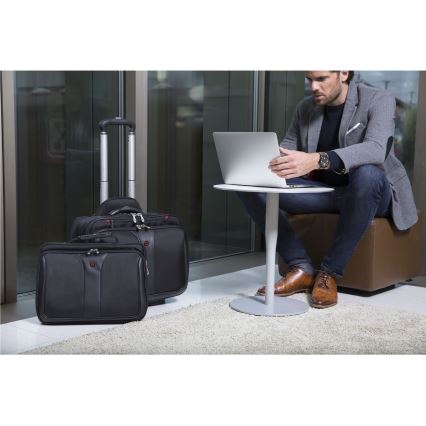 Wenger - Reisekoffer auf Rollen 25 l 17 + Notebooktasche 15,6 Patriot Schwarz