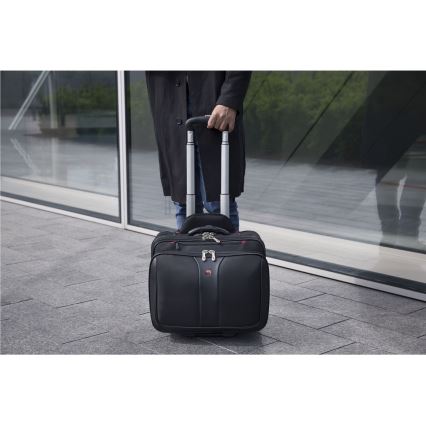 Wenger - Reisekoffer auf Rollen 25 l 17 + Notebooktasche 15,6 Patriot Schwarz