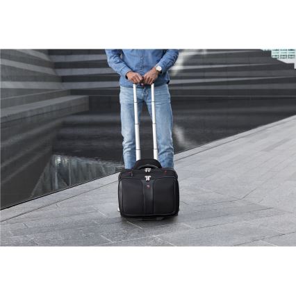 Wenger - Reisekoffer auf Rollen 25 l 17 + Notebooktasche 15,6 Patriot Schwarz