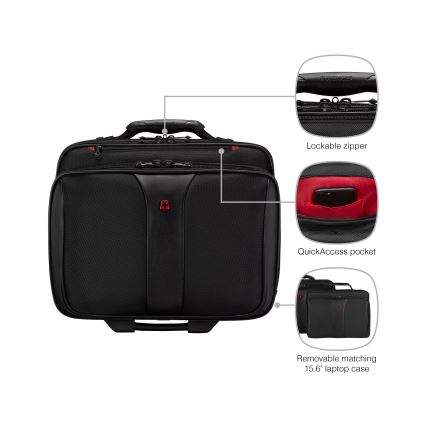 Wenger - Reisekoffer auf Rollen 25 l 17 + Notebooktasche 15,6 Patriot Schwarz