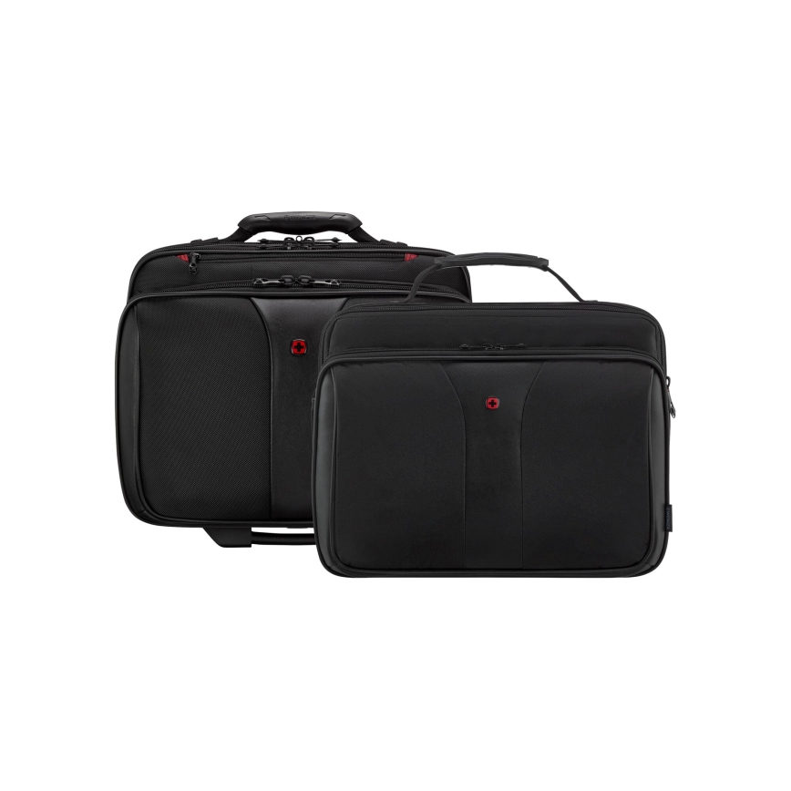 Wenger - Reisekoffer auf Rollen 25 l 17 + Notebooktasche 15,6 Patriot Schwarz