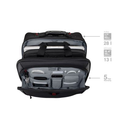 Wenger - Reisekoffer auf Rollen 23 l 17" + Laptop-Tasche 15,4" Potomac schwarz