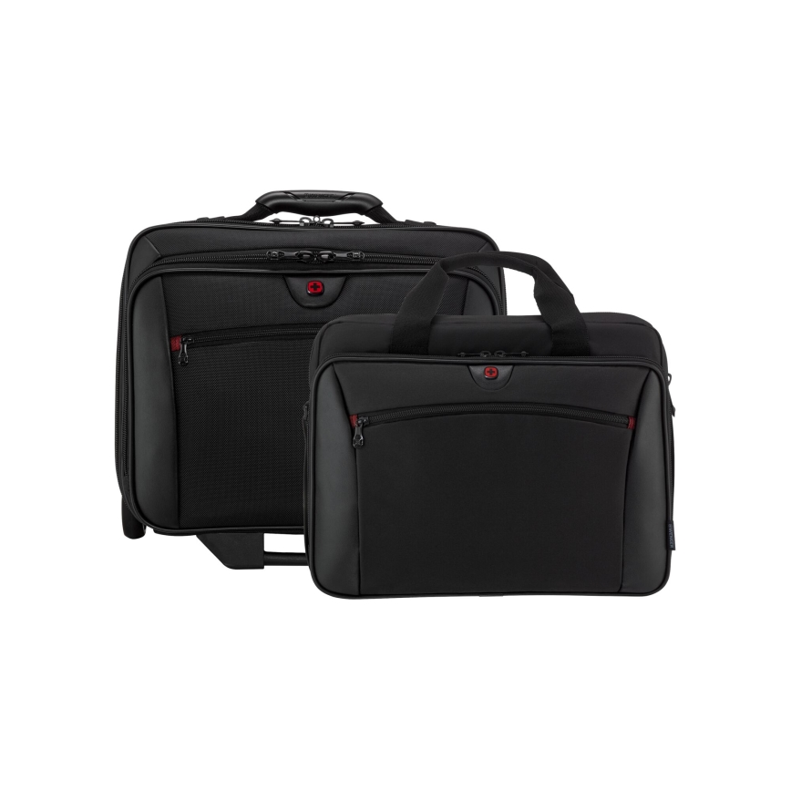 Wenger - Reisekoffer auf Rollen 23 l 17" + Laptop-Tasche 15,4" Potomac schwarz