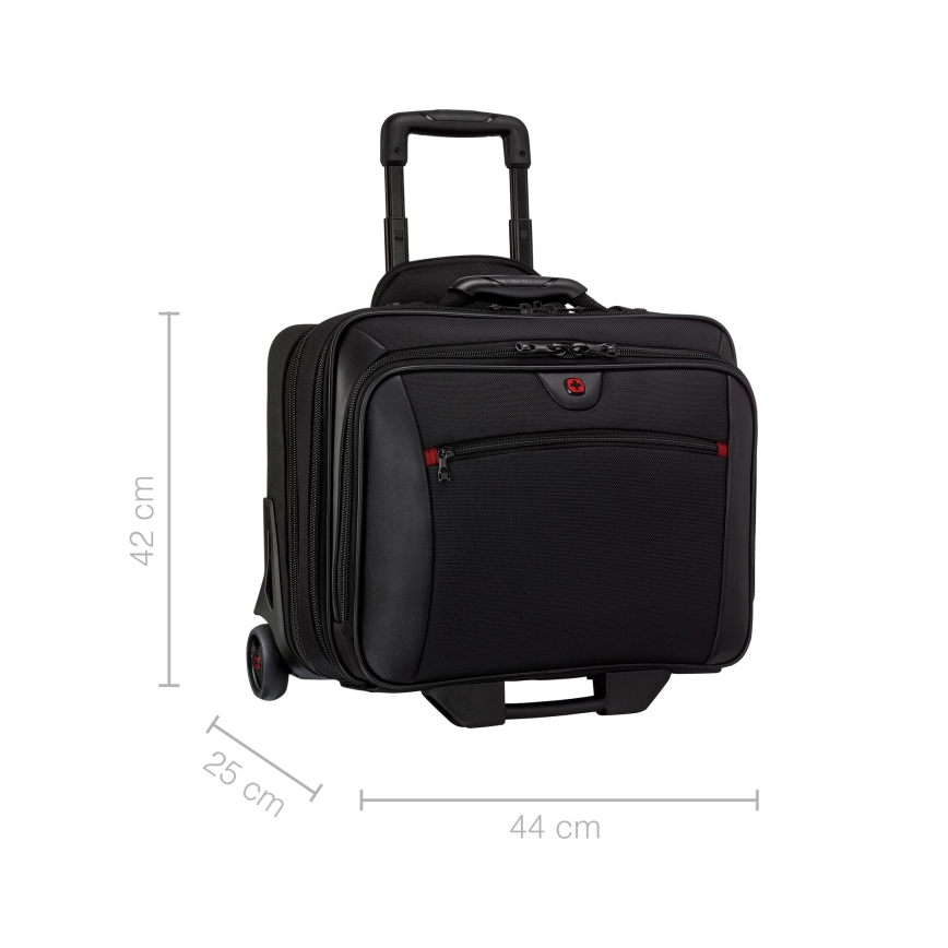 Wenger - Reisekoffer auf Rollen 23 l 17" + Laptop-Tasche 15,4" Potomac schwarz