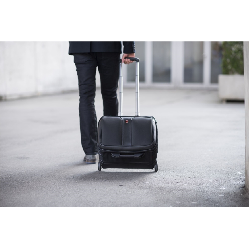 Wenger - Reisekoffer auf Rollen 25 l 17" + Laptop-Tasche 15,6" Patriot schwarz