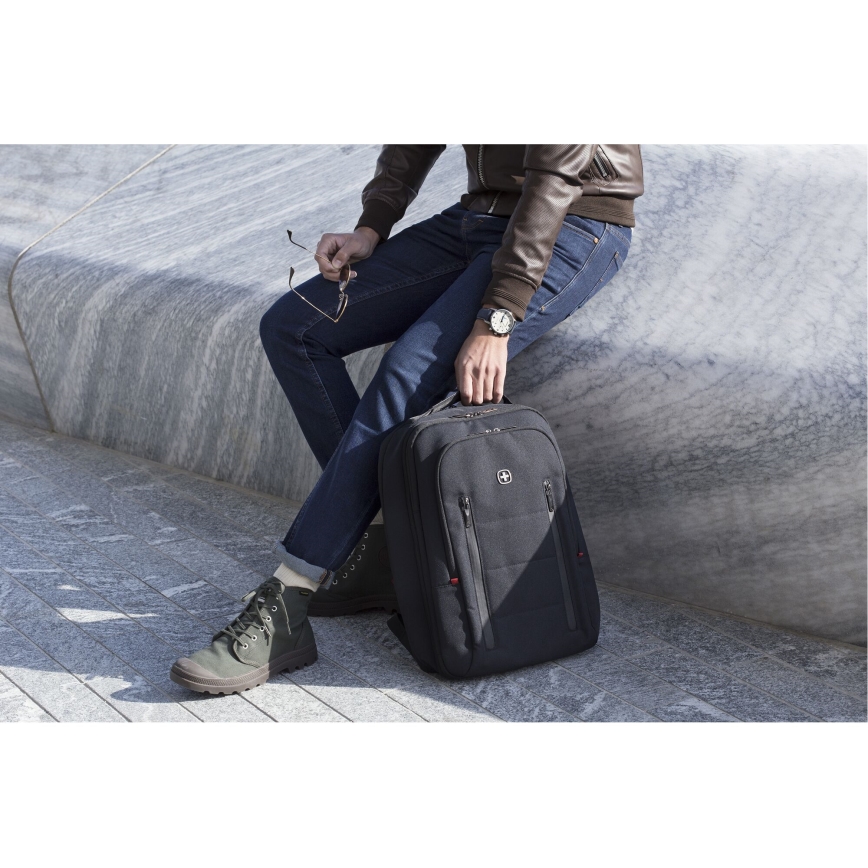 Wenger - Zaino per laptop 16 l 16" con tasca per tablet 12" Città Traveler nero