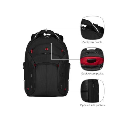 Wenger - Zaino per laptop 20 l 15" con tasca per tablet 10" Gigabyte nero