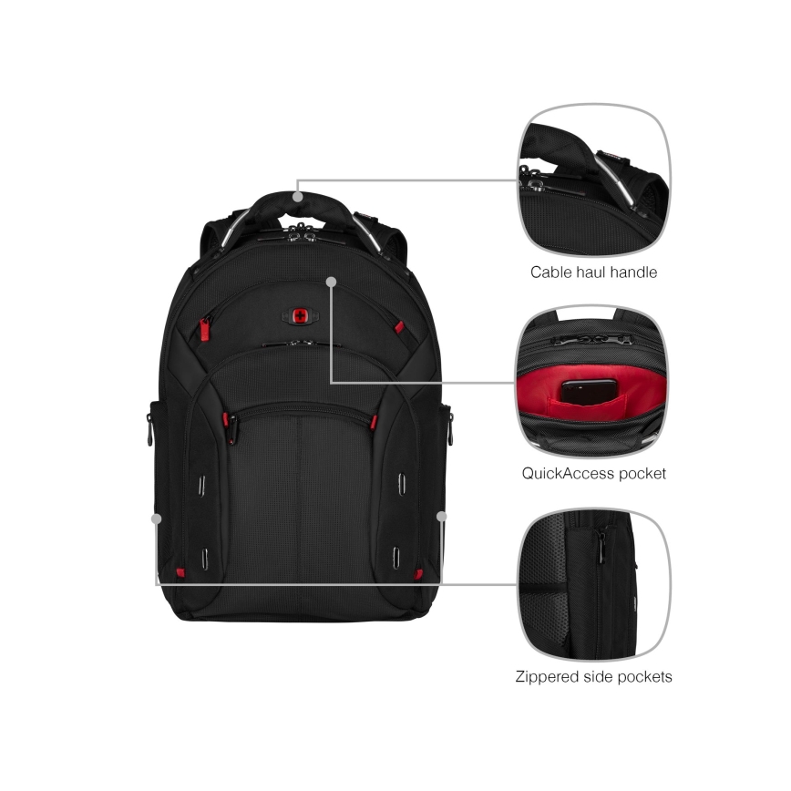 Wenger - Zaino per laptop 20 l 15" con tasca per tablet 10" Gigabyte nero