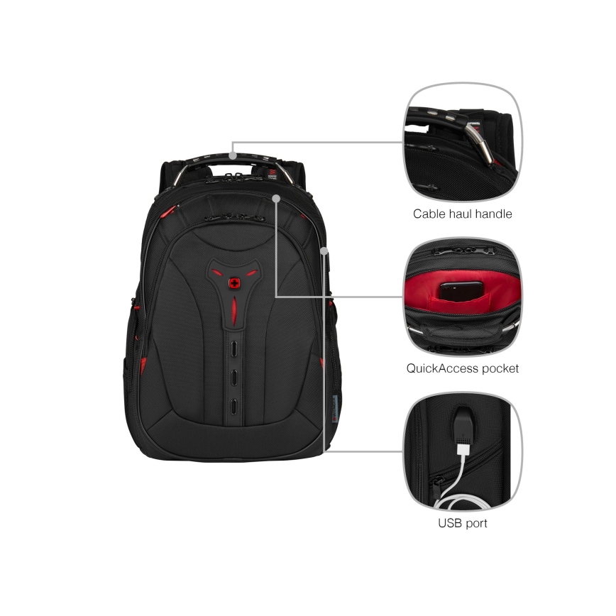 Wenger - Zaino per laptop 25 l 16" con tasca per tablet 10" Pegasus Deluxe nero