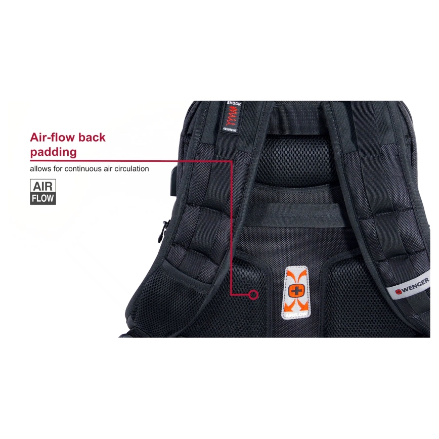 Wenger - Zaino per laptop 25 l 16" con tasca per tablet 10" Pegasus Deluxe nero