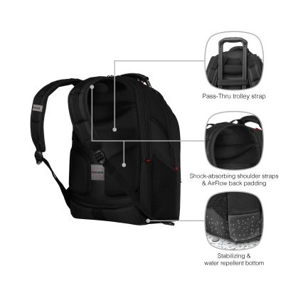 Wenger - Zaino per laptop 26 l 17" con tasca per tablet 10" Ibex Ballistic Deluxe