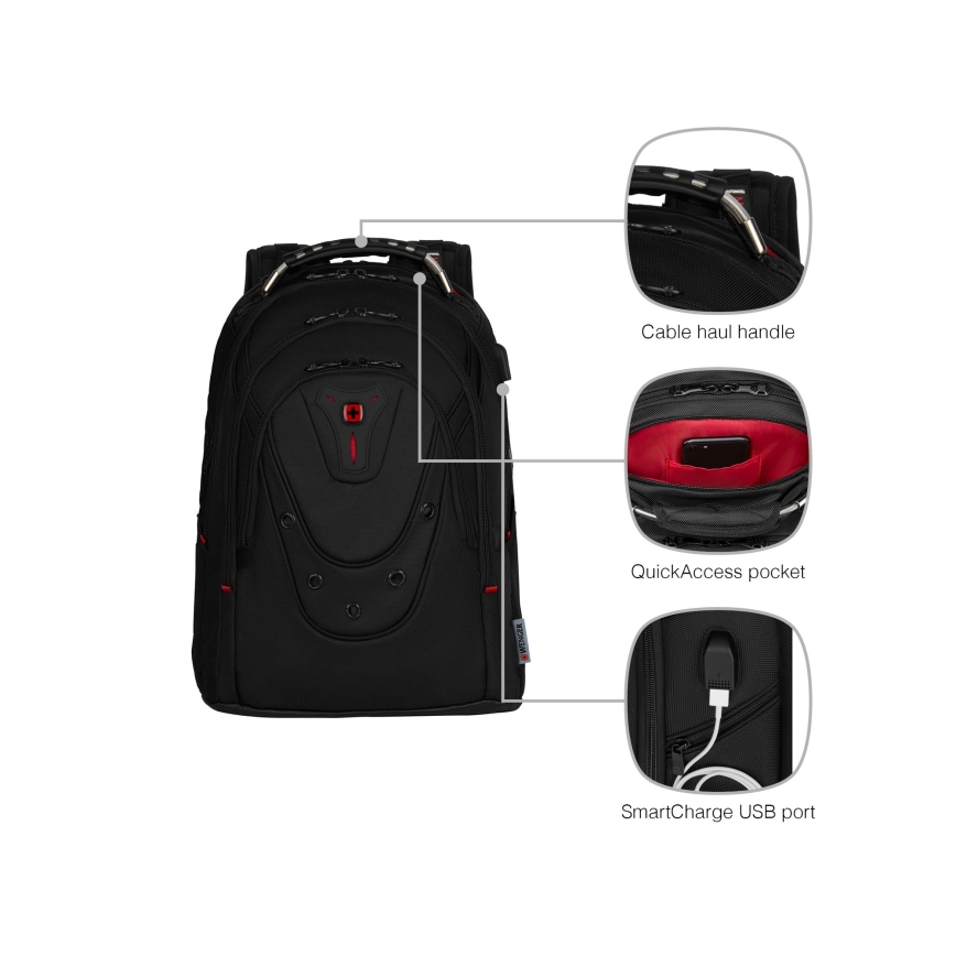 Wenger - Zaino per laptop 26 l 17" con tasca per tablet 10" Ibex Ballistic Deluxe