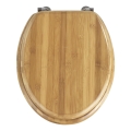 WENKO 144726100 - Sedile per WC BAMBOO 34x41 cm marrone/argento