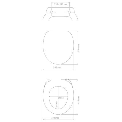WENKO 144726100 - WC-Sitz BAMBOO 34 x 41 cm braun/silber
