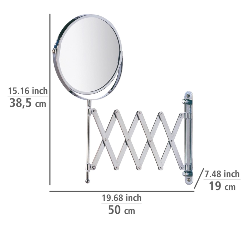 WENKO 15165100 - Specchio cosmetico EXCLUSIVE 19x38,5 cm in cromo lucido