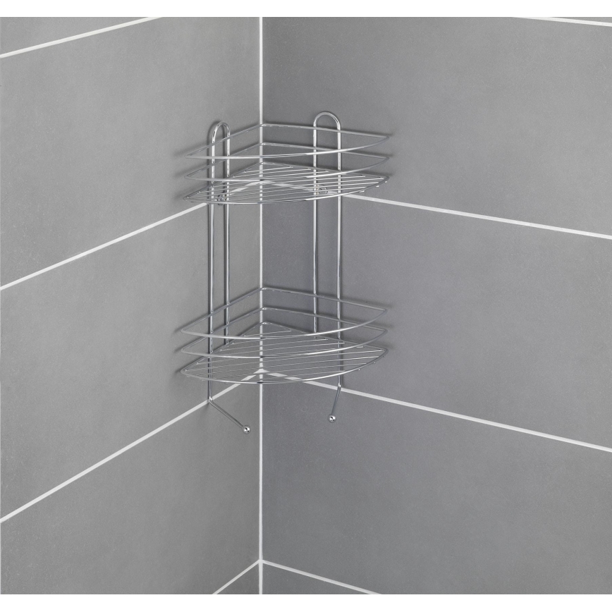 WENKO 15498100 - Étagère d'angle EXCLUSIVE 23x30,5 cm chrome brillant