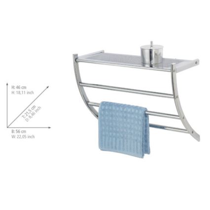 WENKO 15578100 - Porte-serviettes PESCARA 56 x 46 cm, chrome brillant