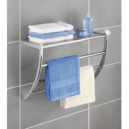 WENKO 15578100 - Porte-serviettes PESCARA 56 x 46 cm, chrome brillant