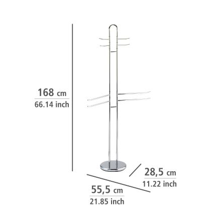 WENKO 15581100 - Handtuchständer PALERMO 55,5x168 cm glänzender Chrom
