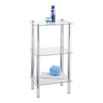 WENKO 15851100 - Regal YAGO 40x74 cm silber/transparent