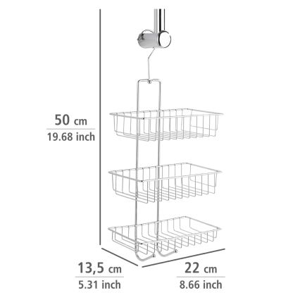 WENKO 15888100 - Mensola NIVALA 22x50 cm cromo lucido
