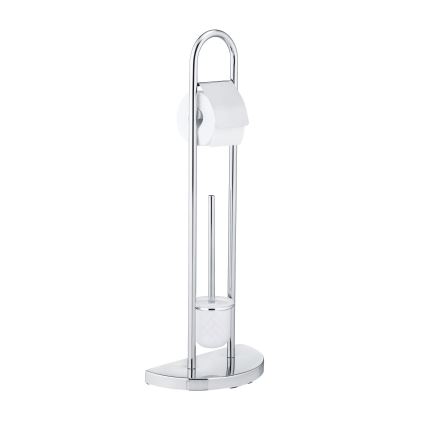 WENKO 16608100 - WC-Bürste COSENZA 33x84 cm glänzender Chrom/Satin