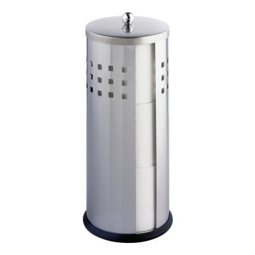 WENKO 16636100 - Porta carta igienica ANCONA 13x34 cm in acciaio inossidabile/argento