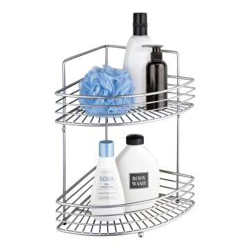 WENKO 16821100 - Ripiano angolare MILANO 31,5x37 cm cromato lucido