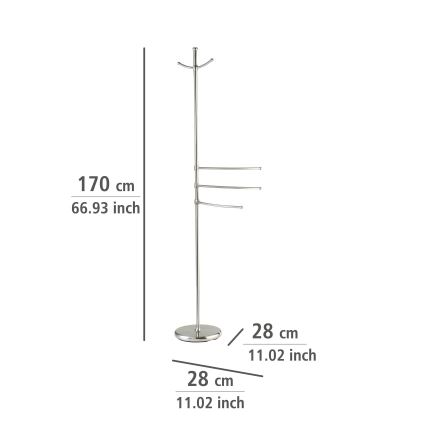 WENKO 16827100 - ADIAMO-Ständer 28x170 cm silber
