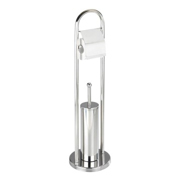 WENKO 16993100 - Ensemble WC VASTO 22x81 cm inox/argenté
