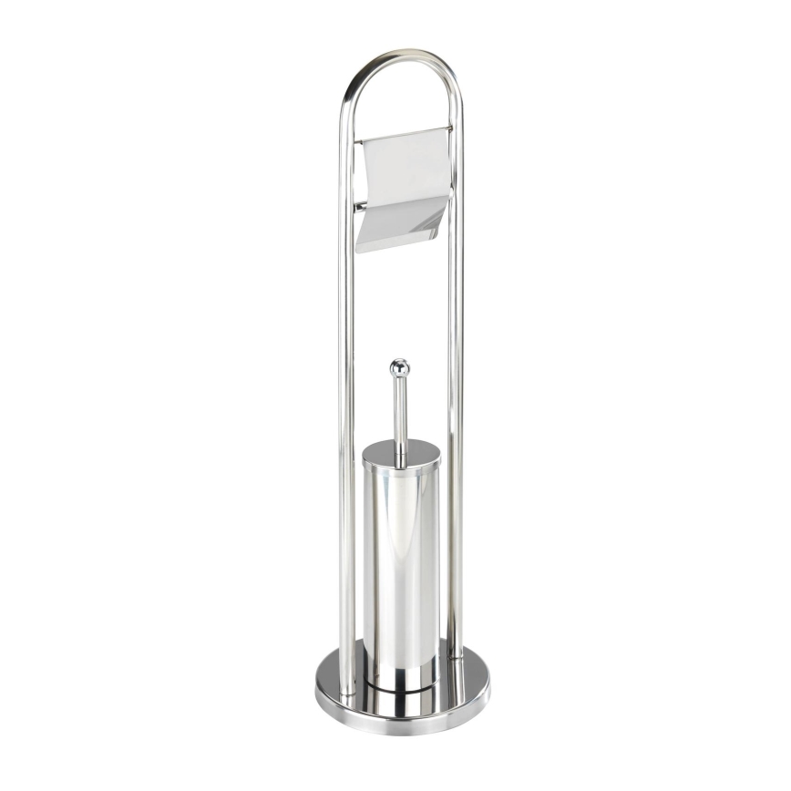 WENKO 16993100 - Set per WC VASTO 22x81 cm in acciaio inox/argento