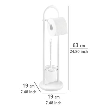 WENKO 17092100 - Brosse WC SIENA 19x63 cm blanc/satiné