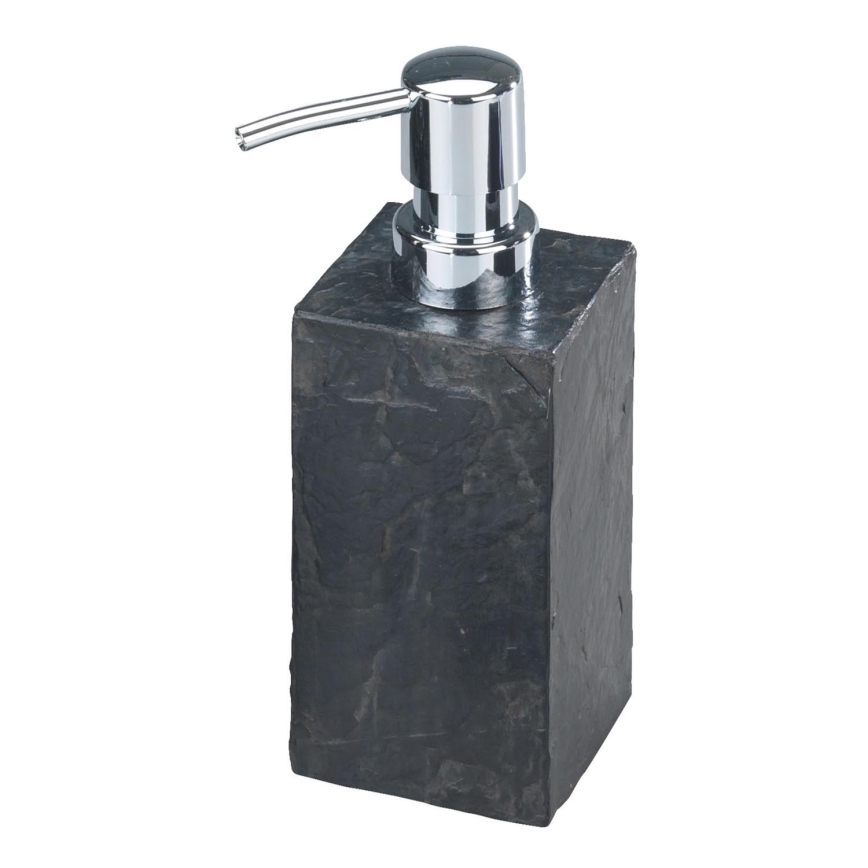 WENKO 17921100 - Seifenspender SLATE ROCK 250 ml Anthrazit