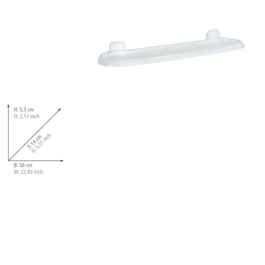 WENKO 17943100 - Regal PURE 58 x 14 cm, weiß