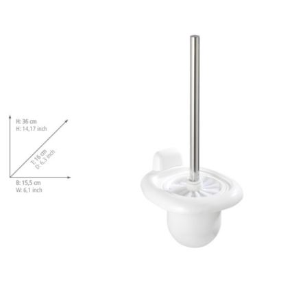 WENKO 17947100 - Scopino WC PURE 15,5x36 cm bianco
