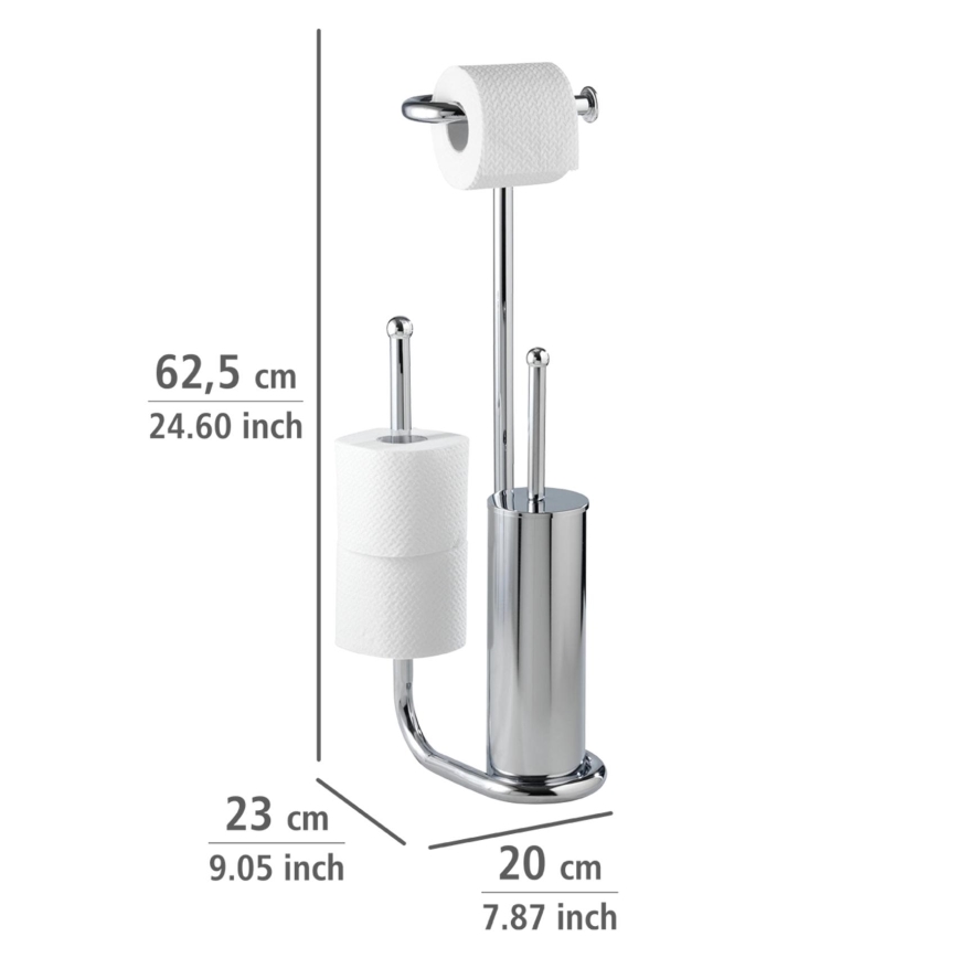 WENKO 18730100 - Spazzola per WC UNIVERSALO 20x62,5 cm cromo lucido