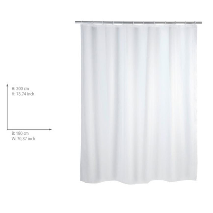 WENKO 19104100 - Tenda da doccia 180x200 cm bianca