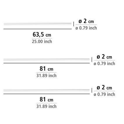 WENKO 19214100 - Barre UNIVERSAL 2x2 cm blanche