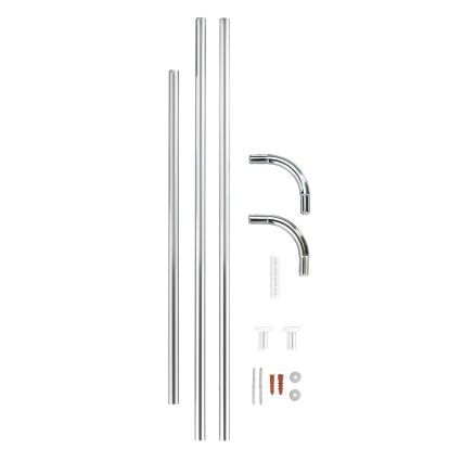 WENKO 19215100 - Universal-Stangenhalter 2 x 2 cm chrom/weiß
