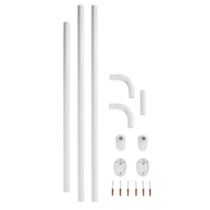 WENKO 19216100 - Support pour barre UNIVERSAL 2,5 x 2,5 cm, blanc