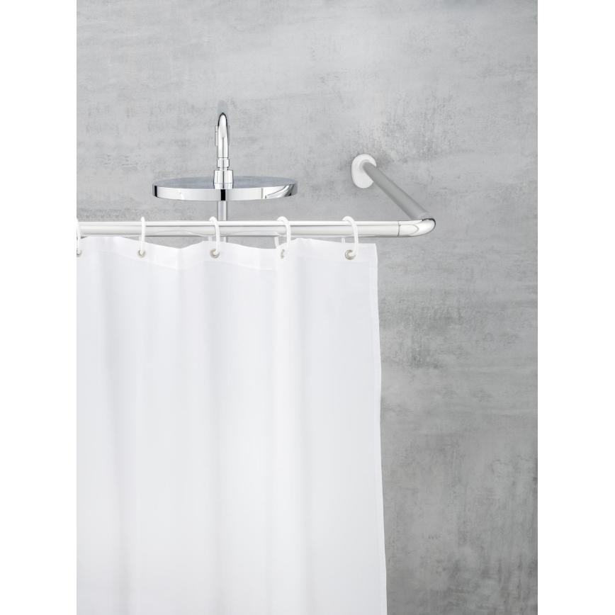 WENKO 19218100 - Asta UNIVERSAL 2,5x2,5 cm cromo/bianco
