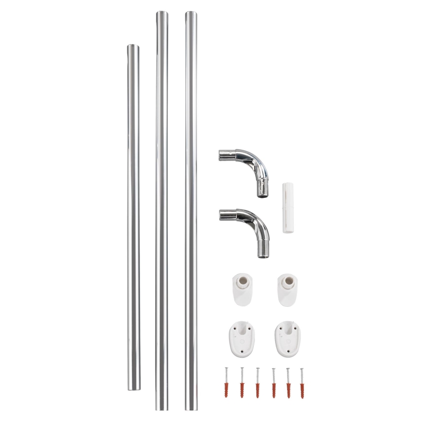 WENKO 19218100 - UNIVERSAL-Stange 2,5x2,5 cm chrom/weiß