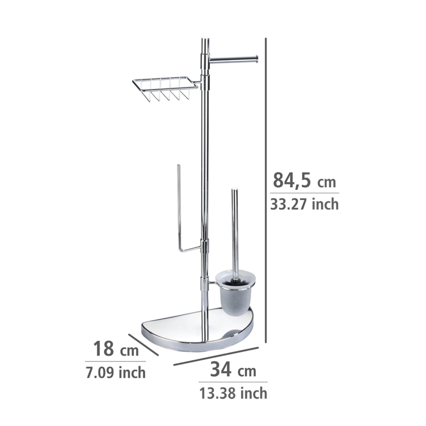 WENKO 196022500 - Centro da toilette SPACE MARVEL 34x84,5 cm argento/satinato