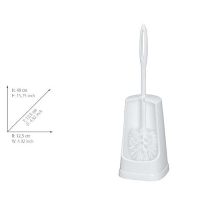 WENKO 19607100 - Toilettenbürste SIMPLE 12,5x40 cm weiß