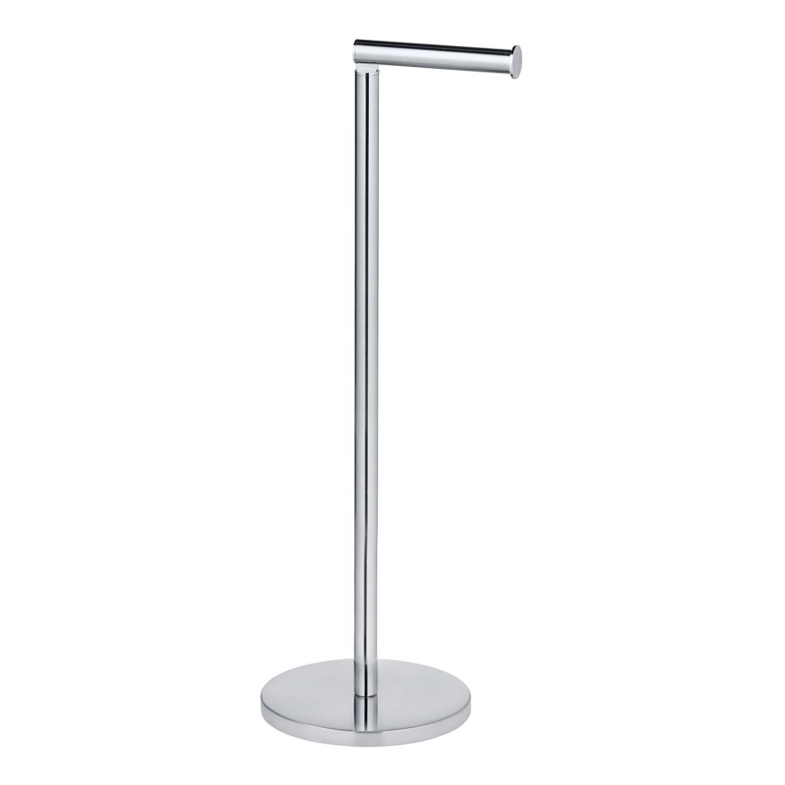 WENKO 19637100 - Portarotolo per carta igienica 21x55 cm in acciaio inox/argento