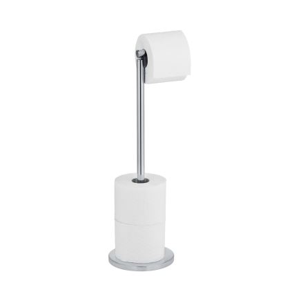 WENKO 19637100 - Portarotolo per carta igienica 21x55 cm in acciaio inox/argento