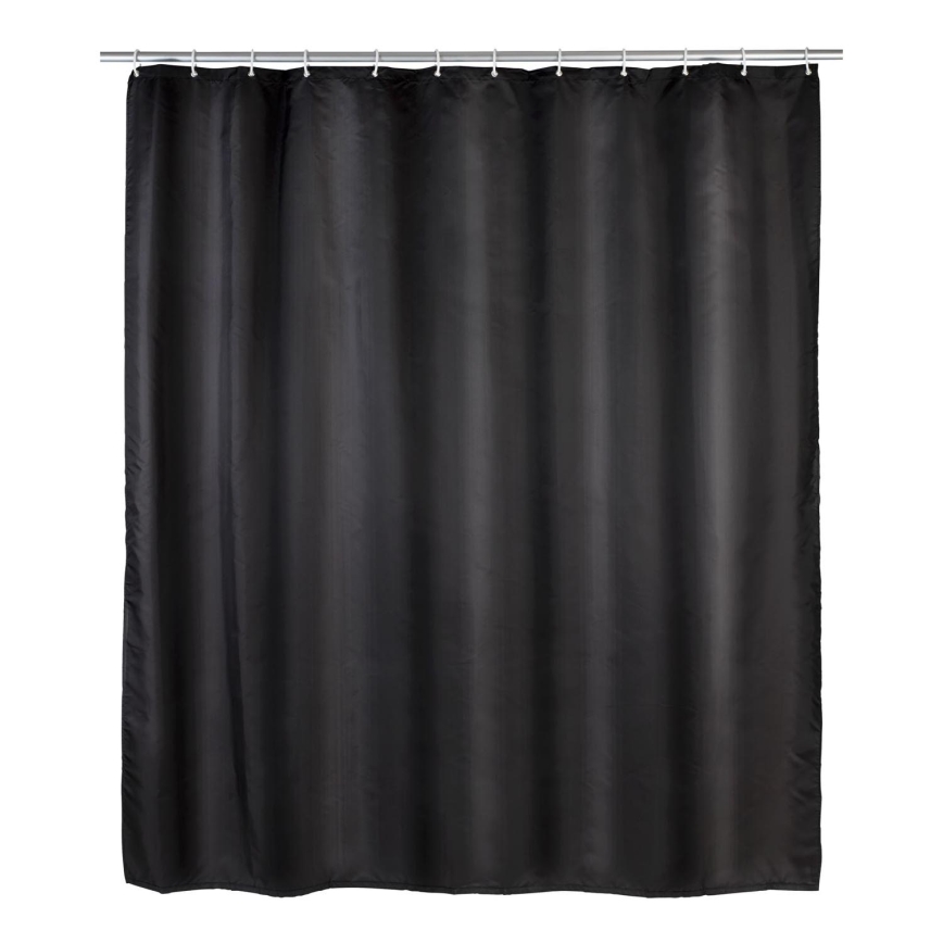WENKO 20043100 - Duschvorhang 180x200 cm schwarz