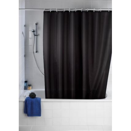 WENKO 20043100 - Duschvorhang 180x200 cm schwarz