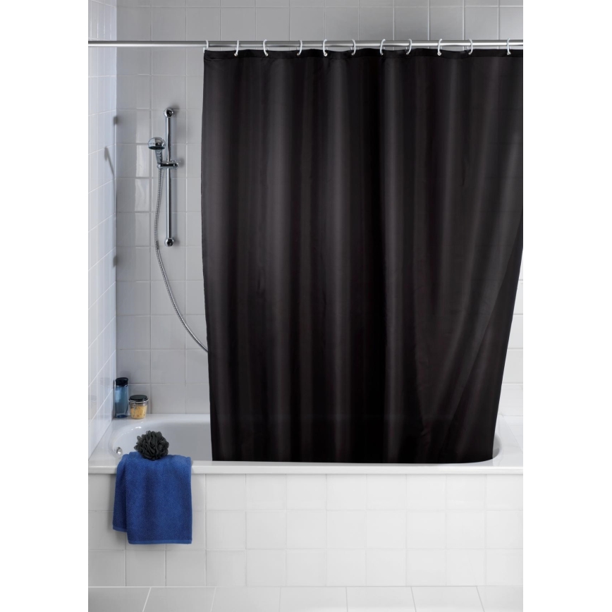 WENKO 20043100 - Tenda per doccia 180x200 cm nera